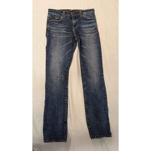 Big Star 1974 Kate Straight Leg Jeans 25P Distressed Stretch Denim